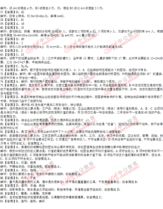 山西公務(wù)員考試行測